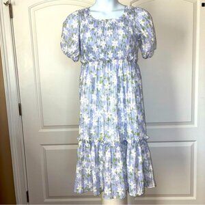NWT Dazy Juniors Lavendar Floral Maxi Dress Tiered Flowy Size Medium